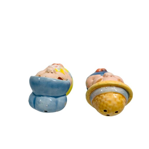 Enesco Pig Salt Pepper Shaker Set VTG Kitsch Farmhouse Kitchen Decor Cottagecore - Picture 6 of 13